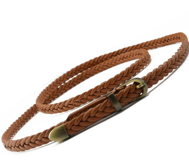 Vintage twist buckle woven belt