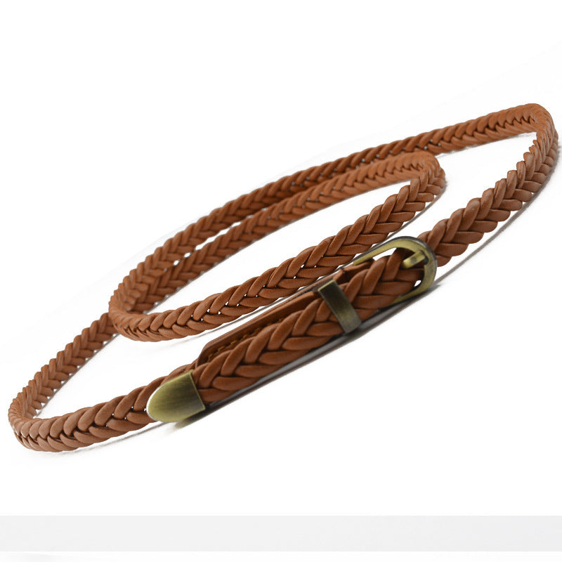 Vintage twist buckle woven belt