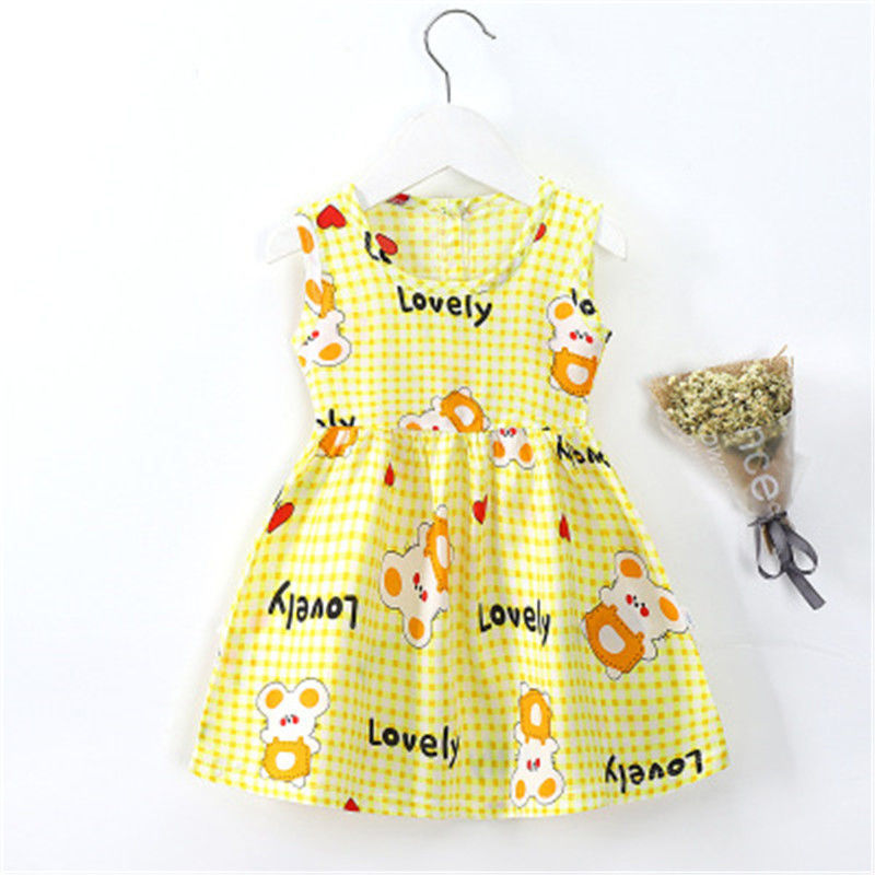 Baby Girls Summer Cute Cartoon Birthday Party Knitted Dresses - 8 Style
