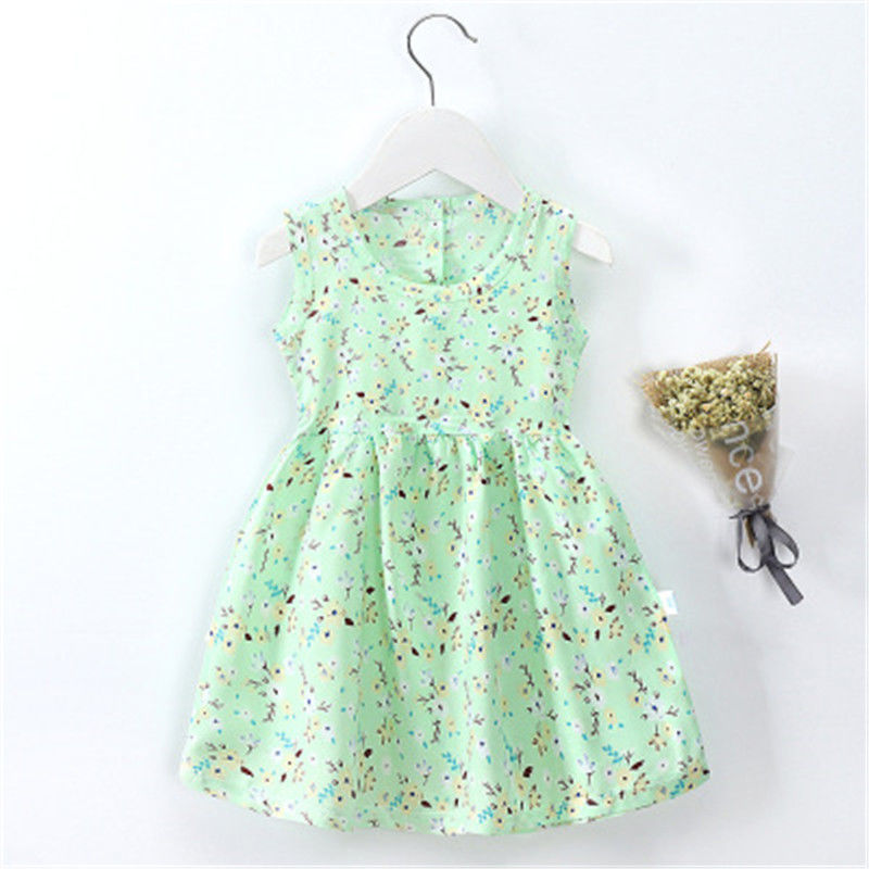 Baby Girls Summer Cute Cartoon Birthday Party Knitted Dresses - 8 Style