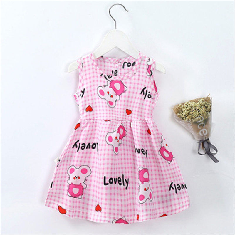 Baby Girls Summer Cute Cartoon Birthday Party Knitted Dresses - 8 Style