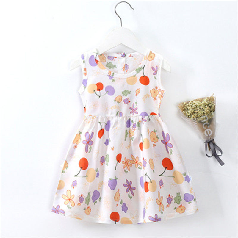 Baby Girls Summer Cute Cartoon Birthday Party Knitted Dresses - 8 Style