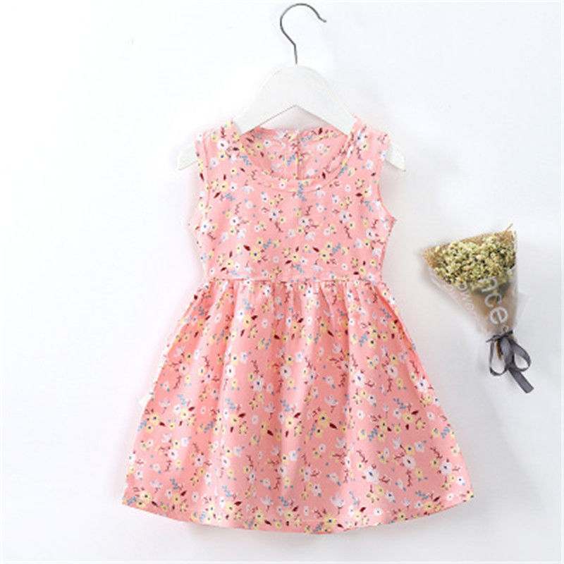 Baby Girls Summer Cute Cartoon Birthday Party Knitted Dresses - 8 Style