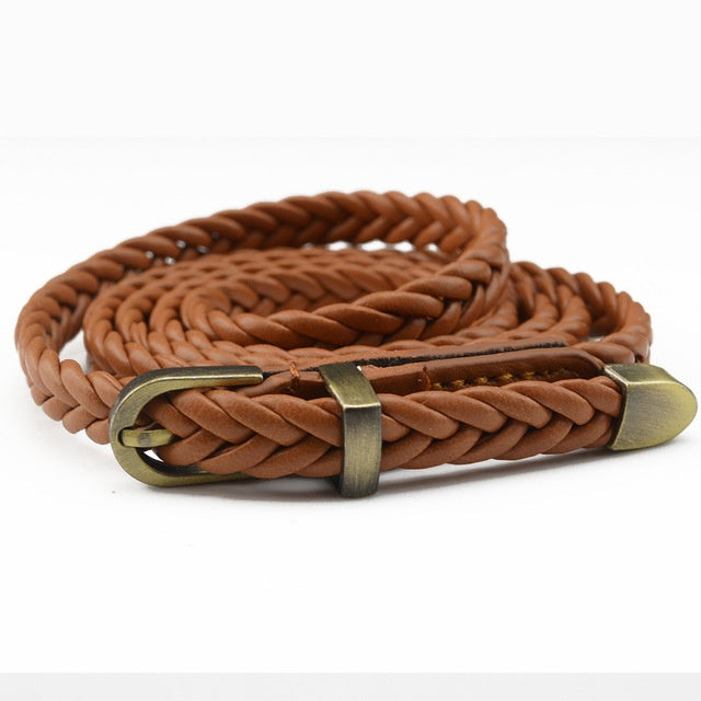 Vintage twist buckle woven belt
