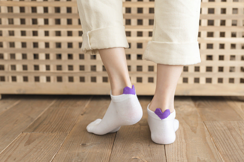 Women's Socks Springsummer Solid Color Korean Style Three-dimensional