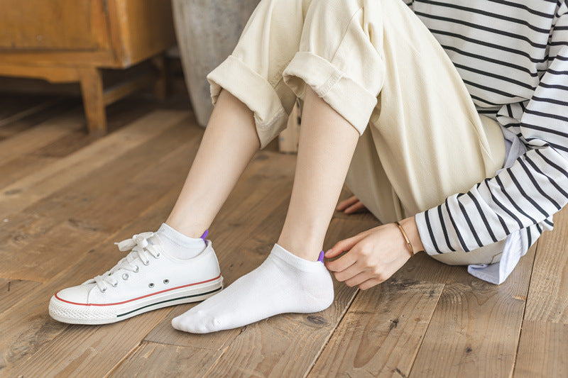Women's Socks Springsummer Solid Color Korean Style Three-dimensional