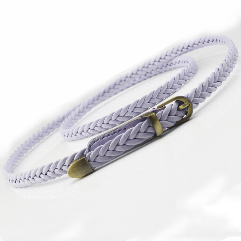 Vintage twist buckle woven belt