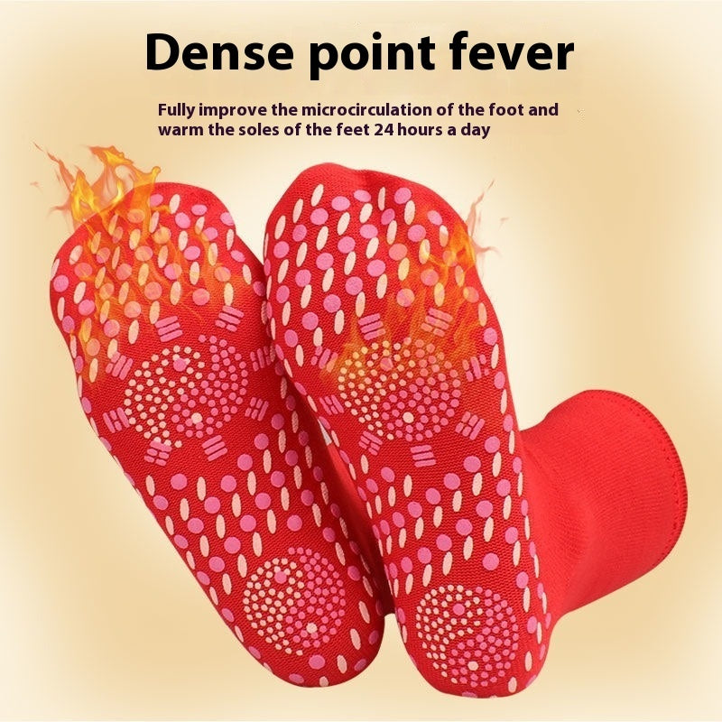 1 pair Self-heating Socks Foot Massage Thickened Middle