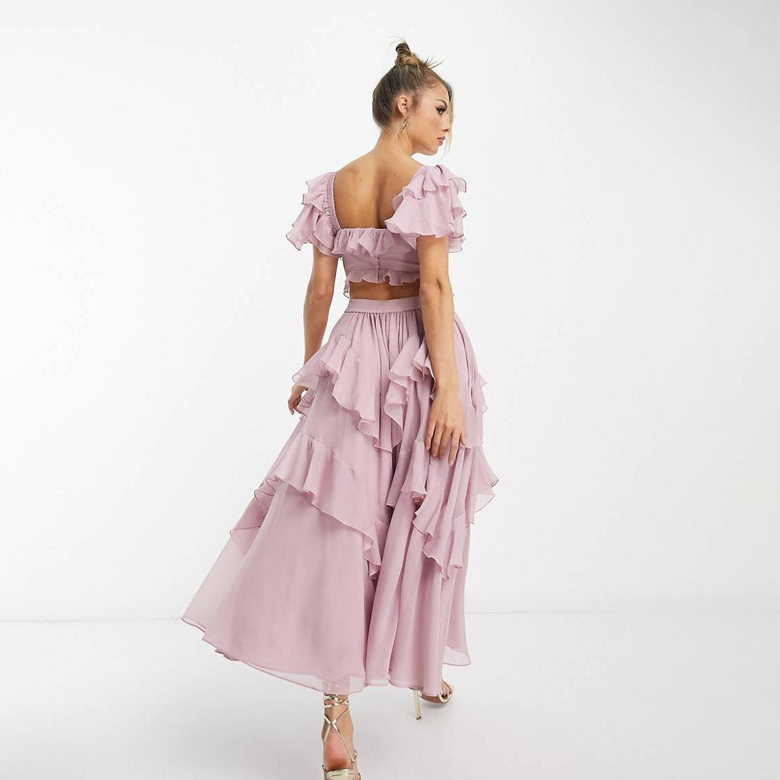 Summer Holiday Ruffled Short-sleeved For Party Womens Clothing