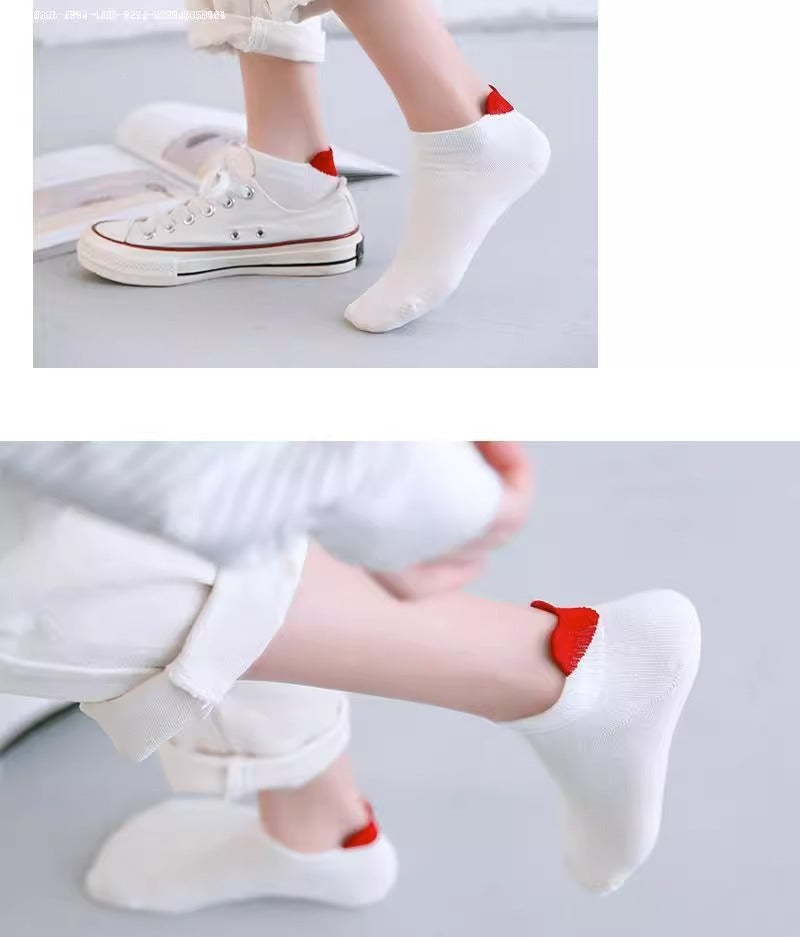 Women's Socks Springsummer Solid Color Korean Style Three-dimensional