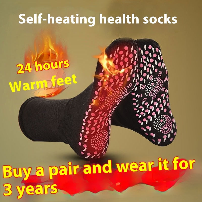 1 pair Self-heating Socks Foot Massage Thickened Middle