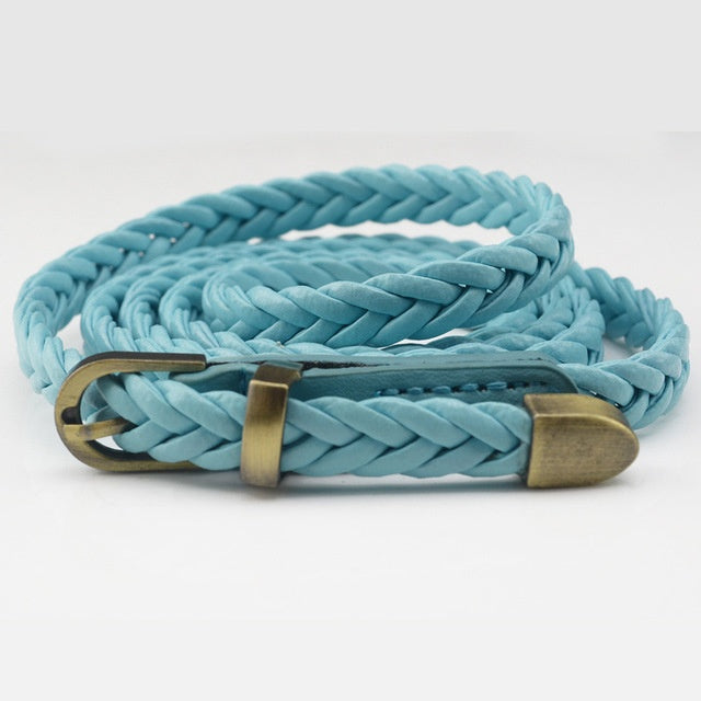 Vintage twist buckle woven belt