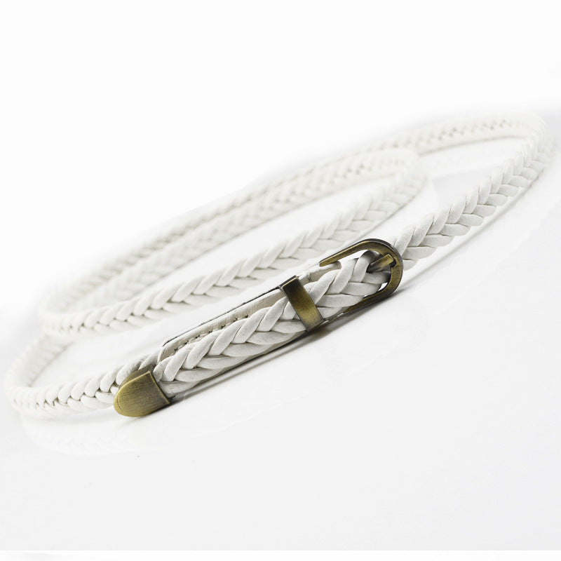 Vintage twist buckle woven belt