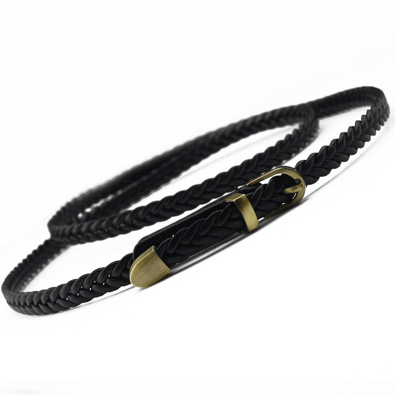 Vintage twist buckle woven belt