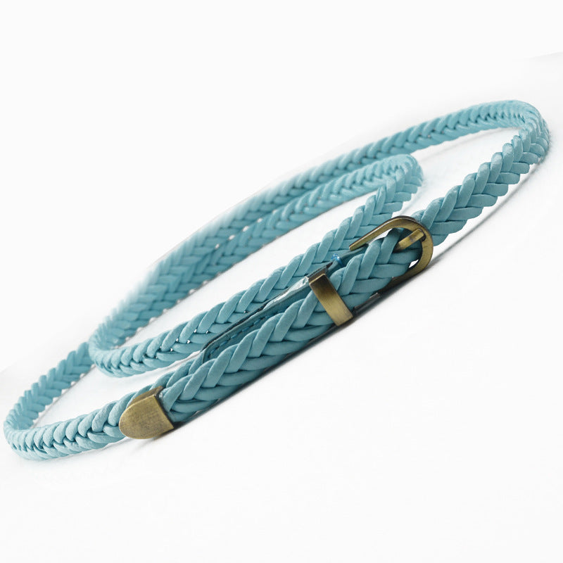 Vintage twist buckle woven belt