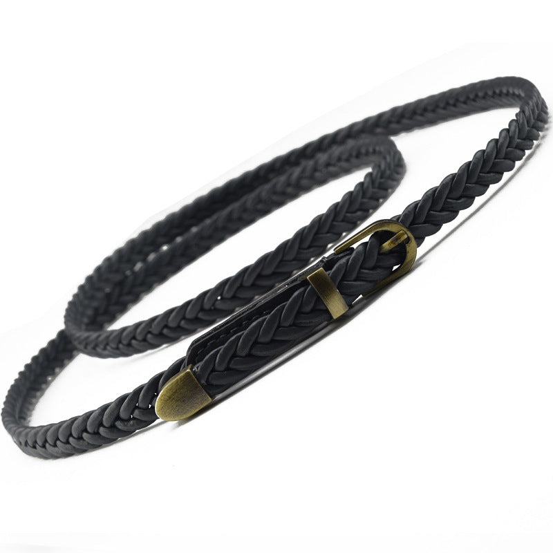 Vintage twist buckle woven belt