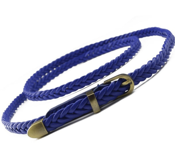 Vintage twist buckle woven belt