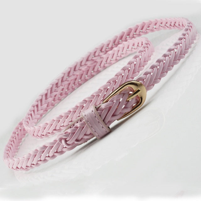 Vintage twist buckle woven belt