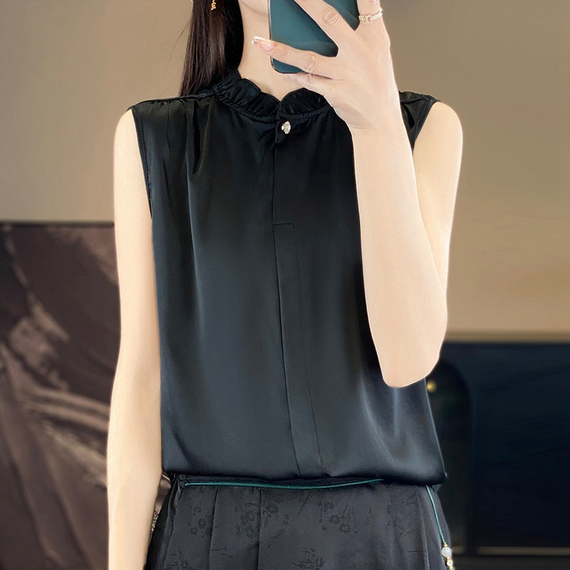 Fashion Personality Solid Color Temperament Shirt Women