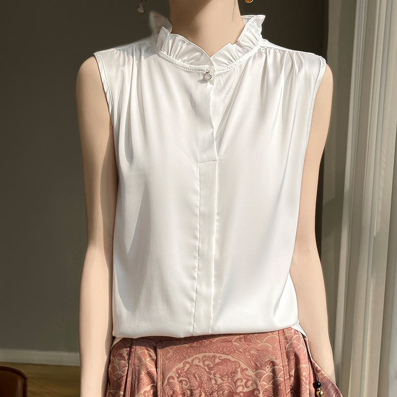 Fashion Personality Solid Color Temperament Shirt Women